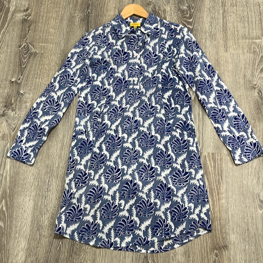 Roller Rabbit Raisa Shirt Dress in BLUE  | XS